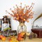 6 Pieces Artificial Fall Berry Stems, Orange Pumpkin Picks Floral with Berry Fall Picks for Floral Arrangements, for Autumn Thanksgiving Home Table Centerpiece Decorations (17 inches)